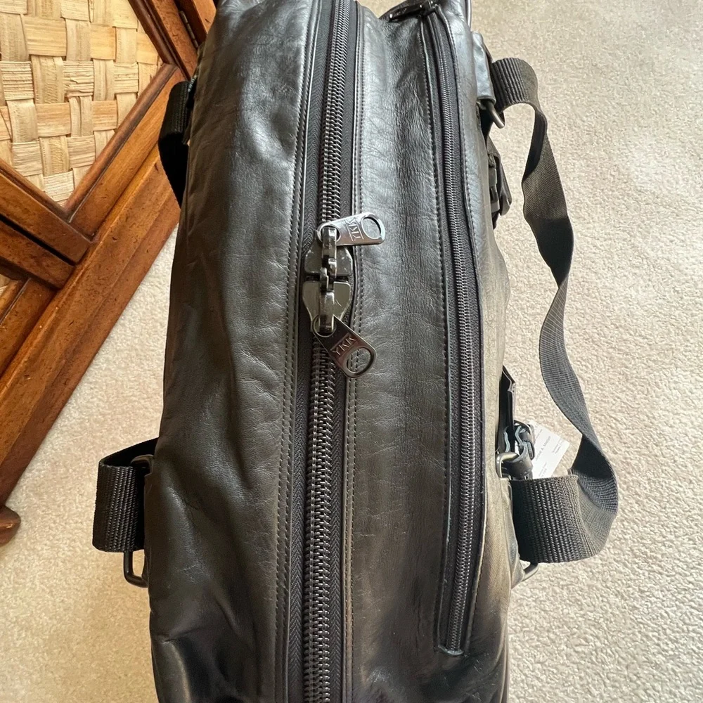 Porsche Design Black Calfskin Laptop Duffle Bag Excellent Condition
